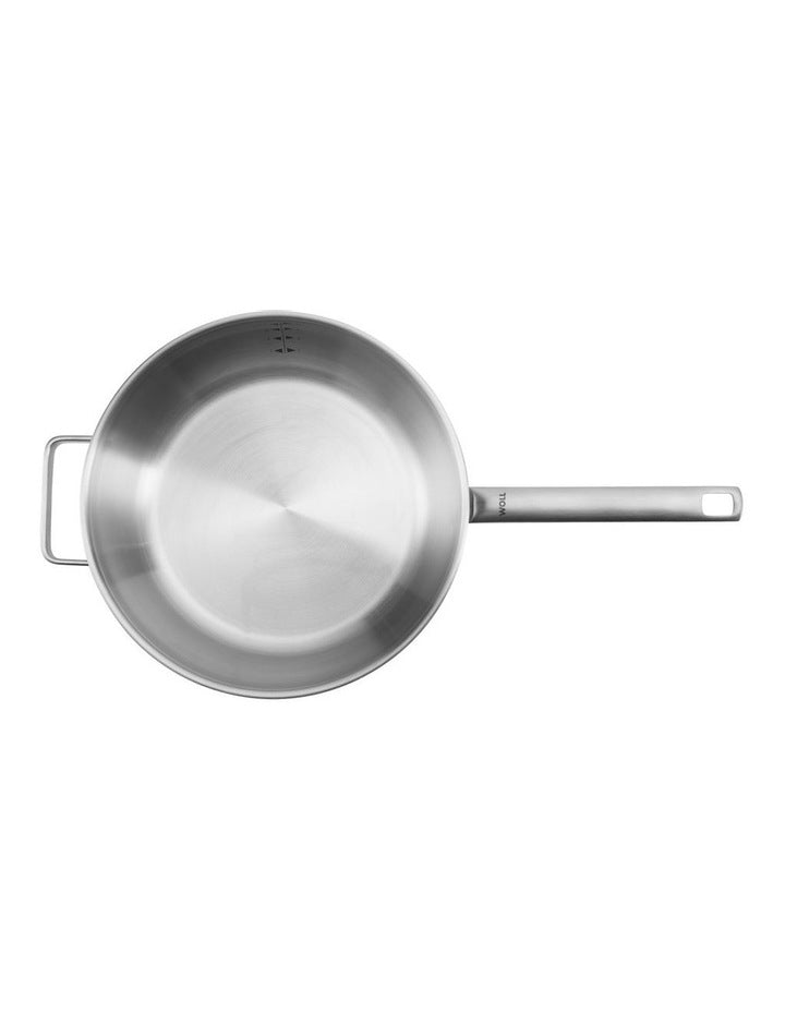 Steel Saute Pan With Lid 28cm in Silver