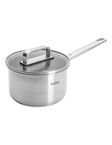 Stainless Steel Saucepan with Steamer 4 Piece Set 16 x 18 x 20cm in Silver