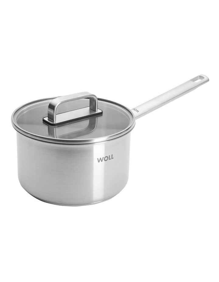 Stainless Steel Saucepan with Steamer 4 Piece Set 16 x 18 x 20cm in Silver