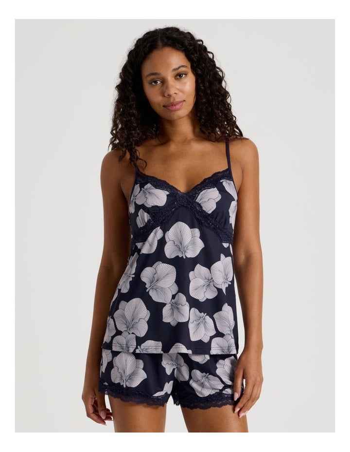 Aurora Cami Boxer PJ Set in Orchid Floral Print