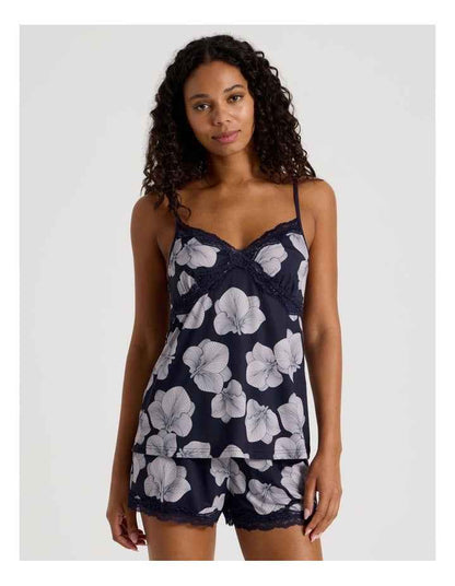 Aurora Cami Boxer PJ Set in Orchid Floral Print