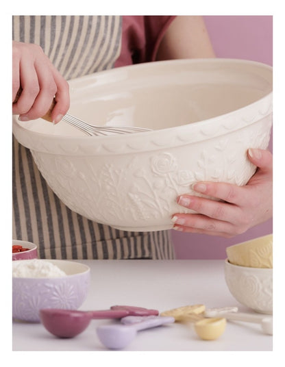 The Meadow Rose Mixing Bowl 29cm/4L in Cream