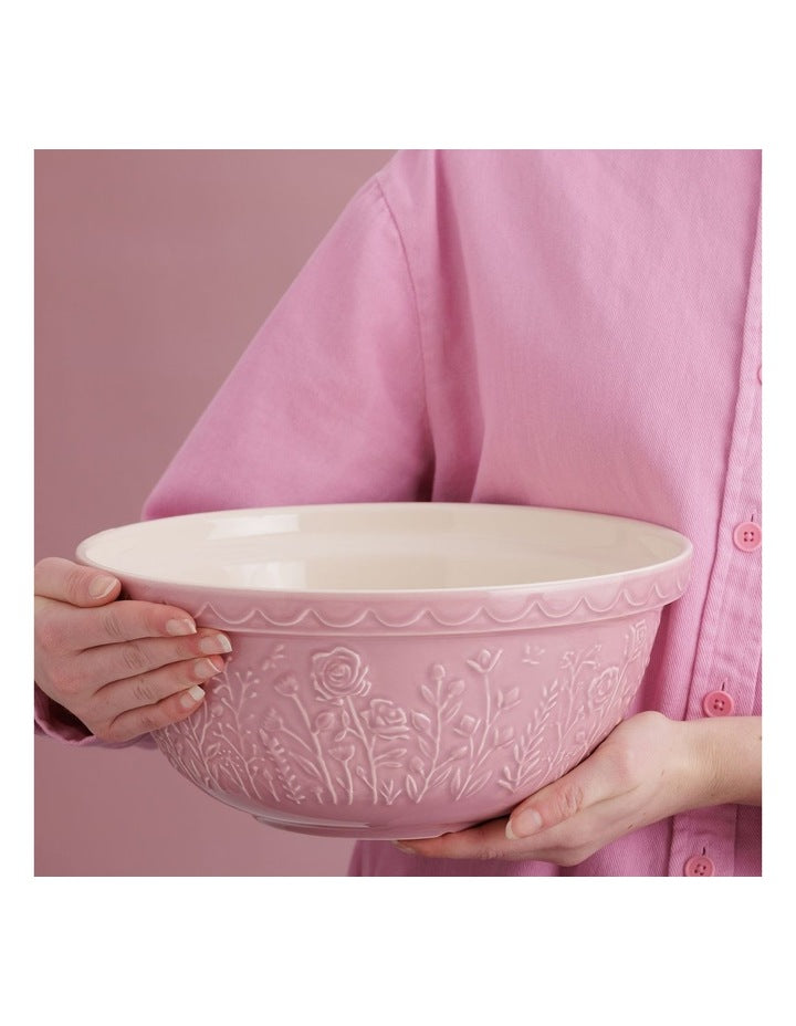 The Meadow Rose Mixing Bowl 29cm/4L in Pink