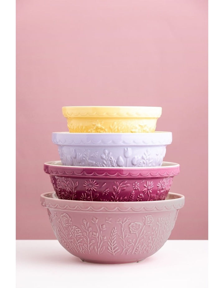 The Meadow Rose Mixing Bowl 29cm/4L in Pink