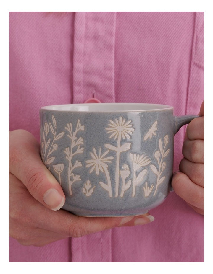 The Meadow Daisy Mug 400ml in Blue
