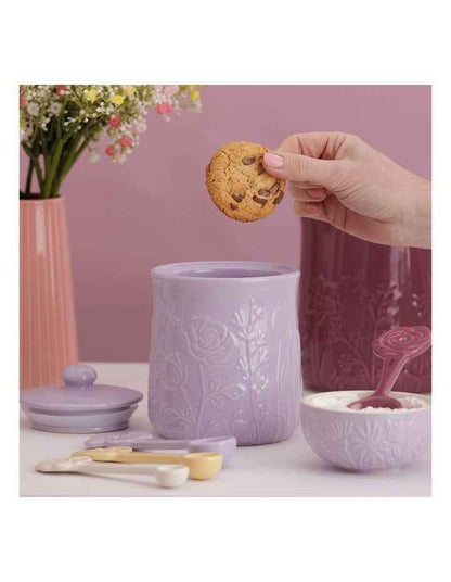 In The Meadow Lilac Storage Jar 15 x 11.5cm/800ml in Lilac