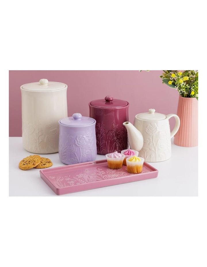 In The Meadow Lilac Storage Jar 15 x 11.5cm/800ml in Lilac