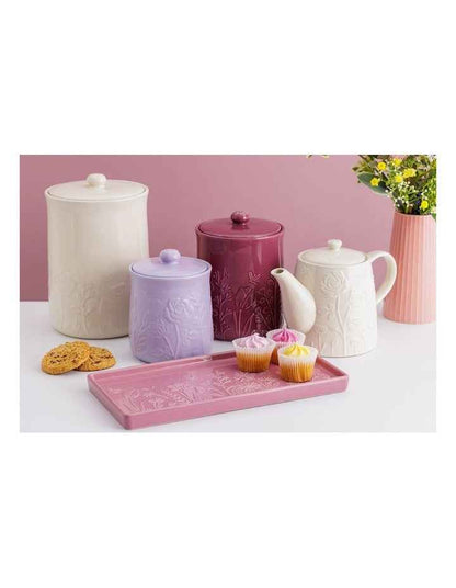In The Meadow Lilac Storage Jar 15 x 11.5cm/800ml in Lilac