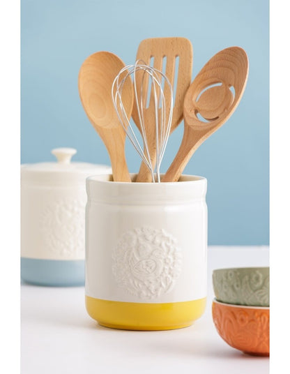 Home To Roost Utensil Pot in Cream
