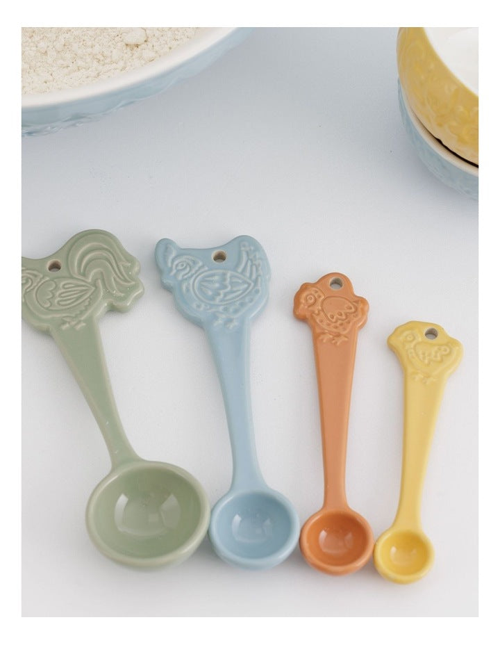 Home To Roost Measuring Spoons Set of 4 in Multi