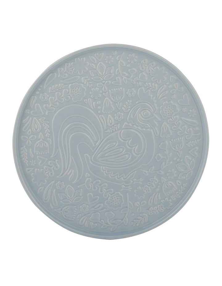 Home To Roost Round Platter 30 x 2cm in Blue