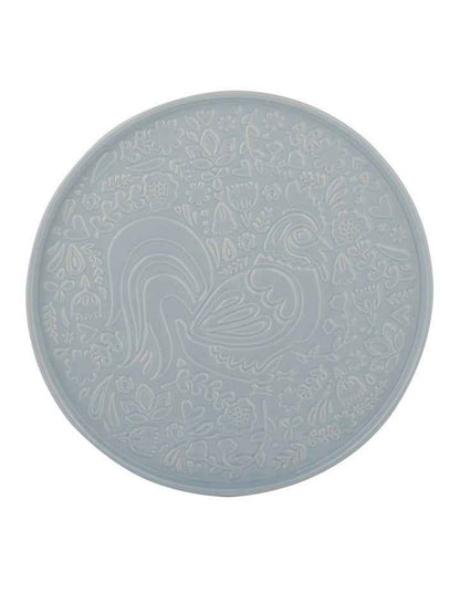 Home To Roost Round Platter 30 x 2cm in Blue