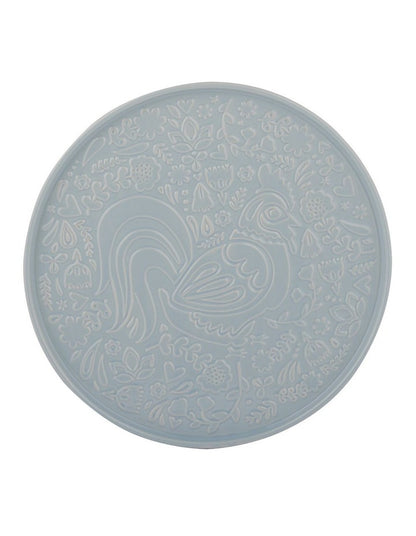 Home To Roost Round Platter 30 x 2cm in Blue