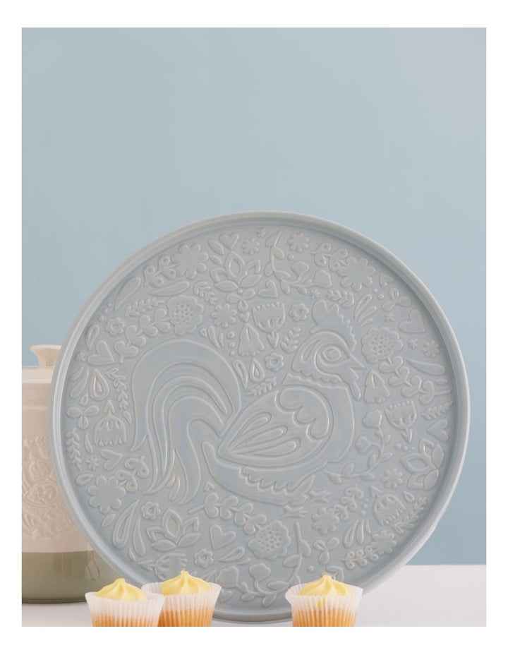 Home To Roost Round Platter 30 x 2cm in Blue