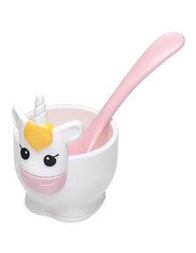 Unicorn Egg Cup and Spoon in Multi