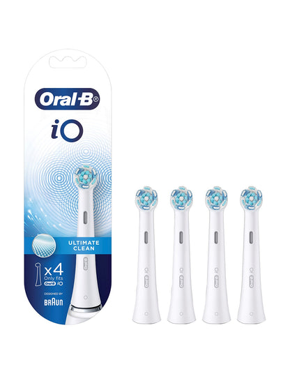 iO Ultimate Clean Replacement Brush Heads - White, 4 Pack