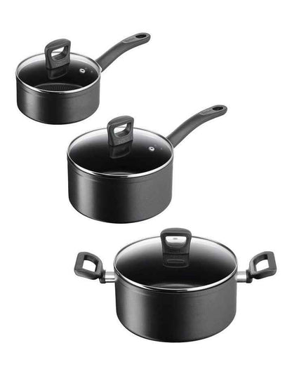 Sensation Force Induction Non-Stick 7 Pieces Set in Black