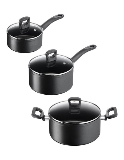 Sensation Force Induction Non-Stick 7pc Set in Black