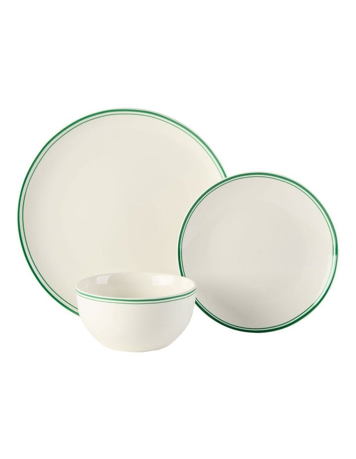 Archie Dinner Set 12 Pieces in Green