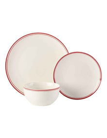 Archie Dinner Set 12 Pieces in Red