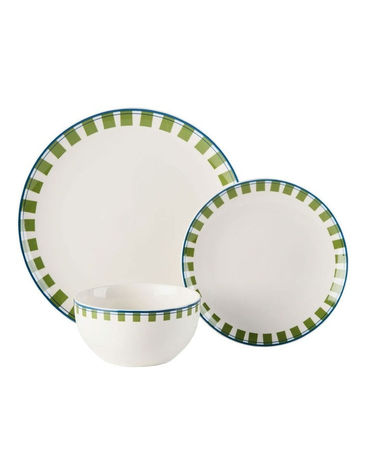 Winnie Dinner Set 12 Pieces in Blue/Green