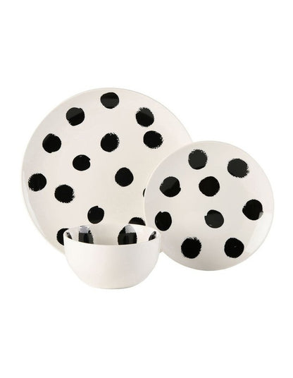 Pennie Dinner Set 12 Pieces in Black