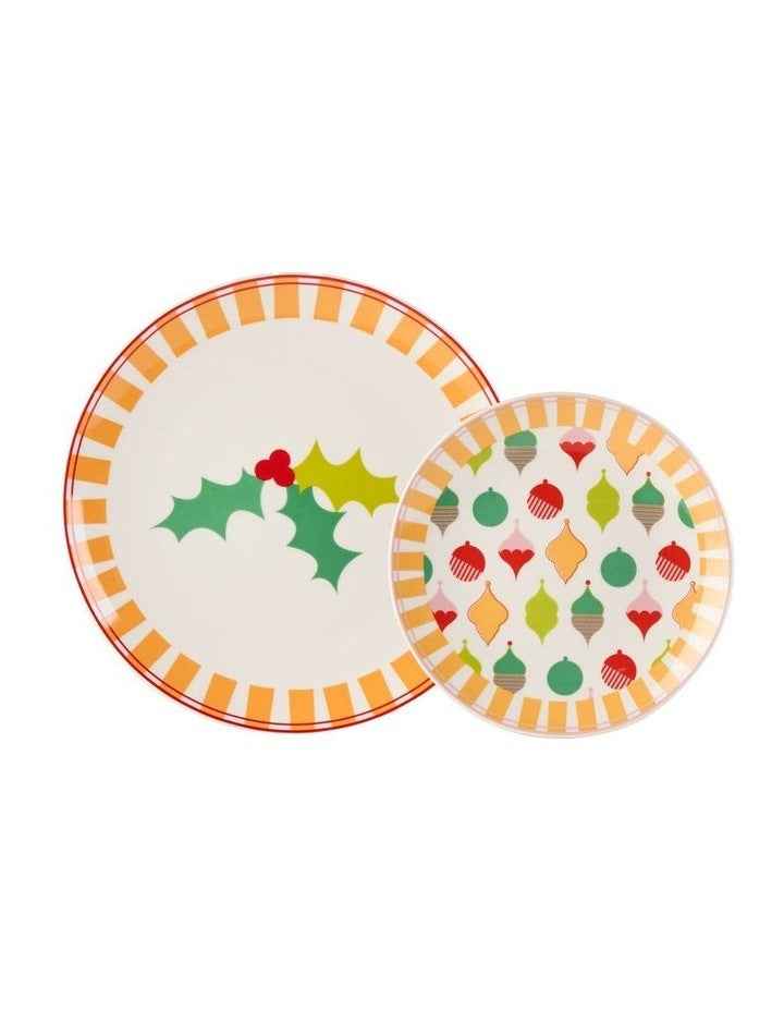 Jollie Plate Set 16 Piece in Yellow