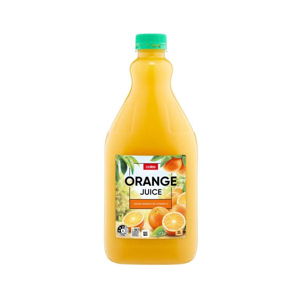 COLES JUICE:ORANGE:.:2 LITRE