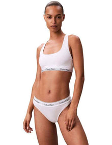 Icon Cotton Modal Unlined Bralette in White