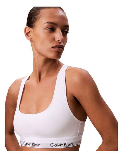 Icon Cotton Modal Unlined Bralette in White