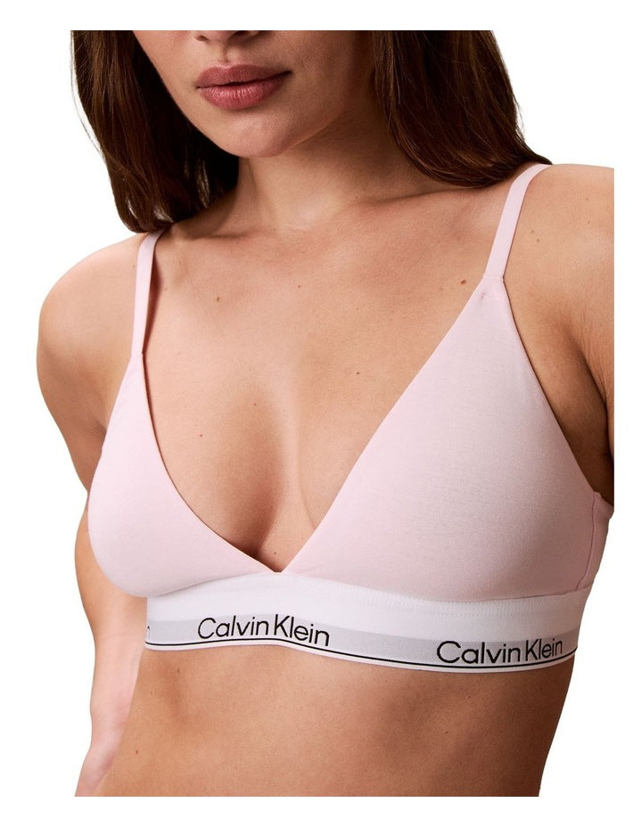 Icon Cotton Modal Lightly Lined Triangle Bra in Cradle Pink