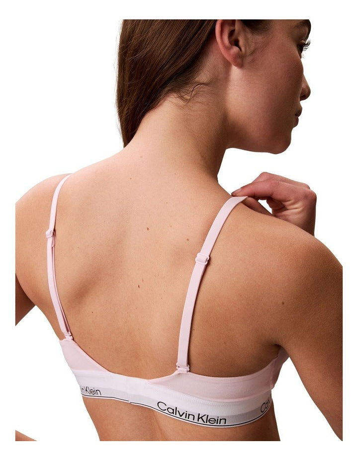 Icon Cotton Modal Lightly Lined Triangle Bra in Cradle Pink