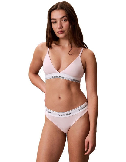 Icon Cotton Modal Lightly Lined Triangle Bra in Cradle Pink