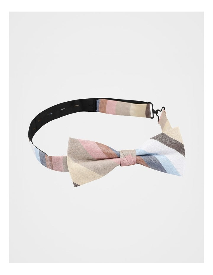 Poly Stripe Bow Tie