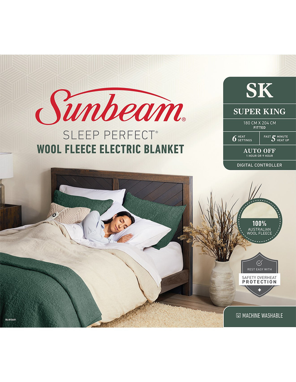 Sleep Perfect Wool Fleece Anti-Bacterial - Super King