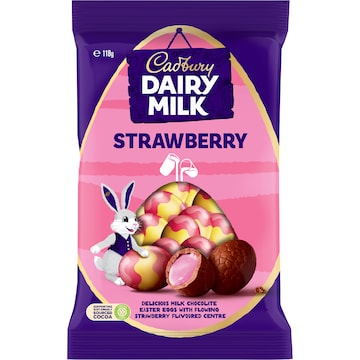 Cadbury Strawberry Chocolate Easter Eggs 118g