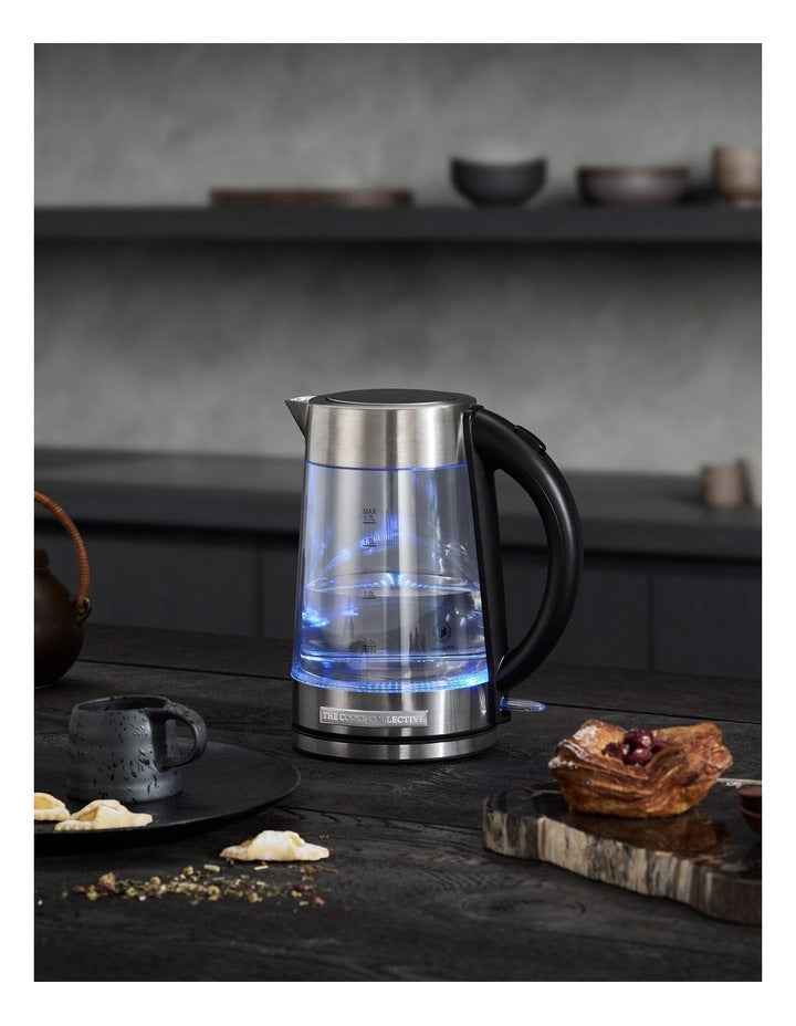Crystal Clear Glass Kettle 1.7L CGK862 in Silver