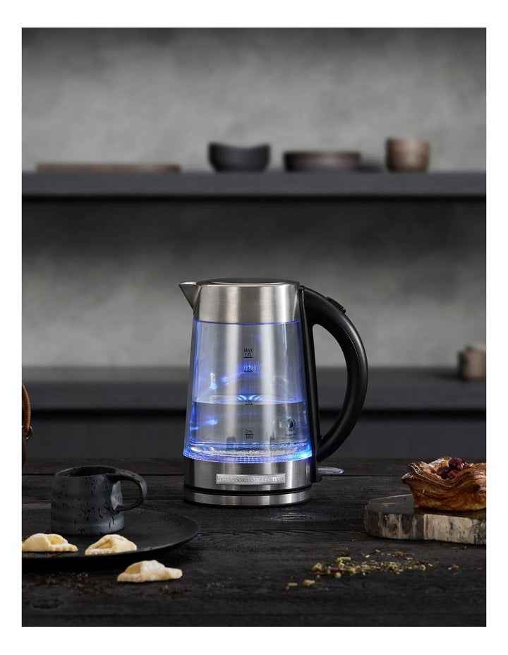 Crystal Clear Glass Kettle 1.7L CGK862 in Silver