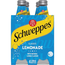 Schweppes Lemonade Soft Drink Glass Bottle 300mL x 4 pack