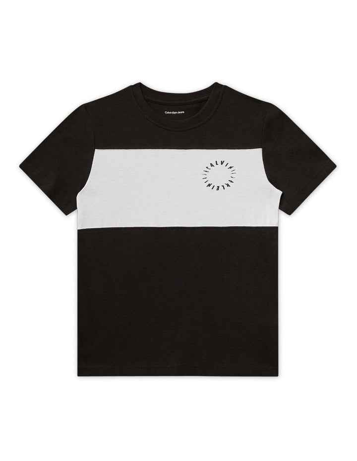 Colour Block Graphic Short Sleeve Shirt