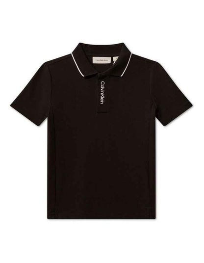 Pique Polo Shirt (8-16 Years) in Black