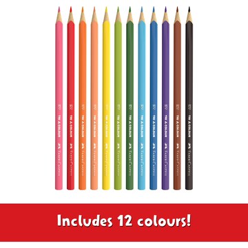 Faber-Castell Triangular Colour Pencils Tri Grip 12 pack