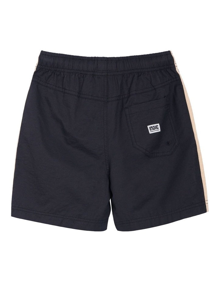 The All Day Stripe Swim Trunk (8-16 Years) in Black