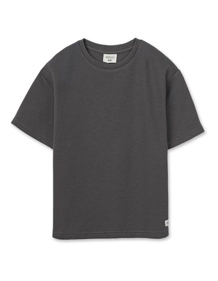 The New Flynn Tee (3-7 Years) in Charcoal
