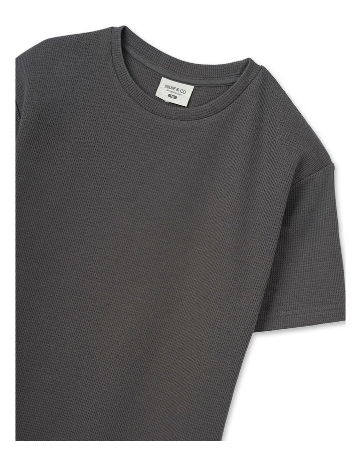 The New Flynn Tee (3-7 Years) in Charcoal
