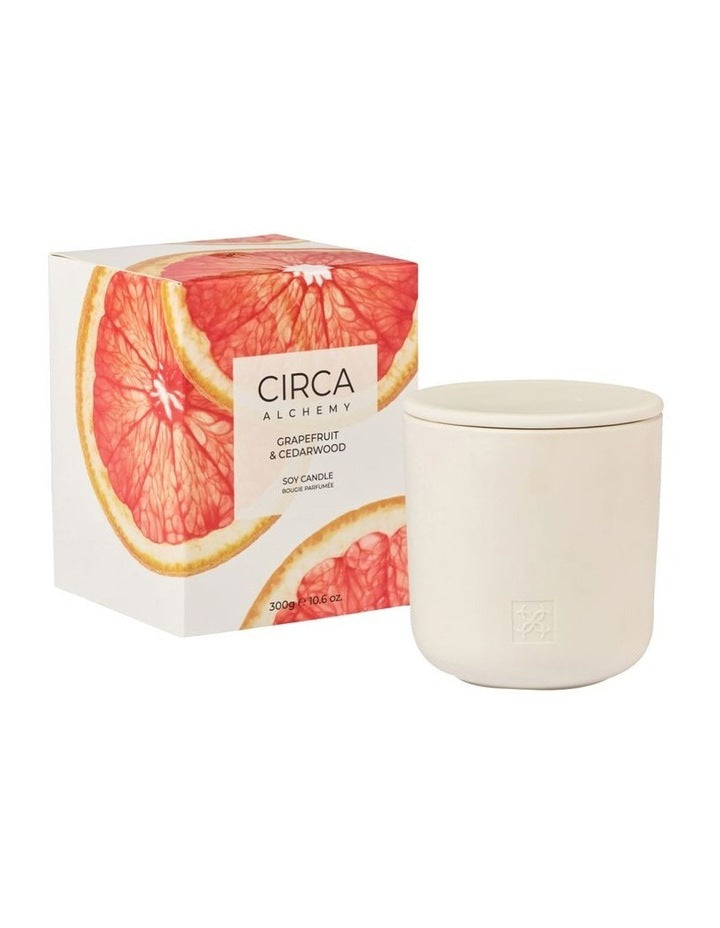 Alchemy Grapefruit And Cedarwood Soy Candle 300g