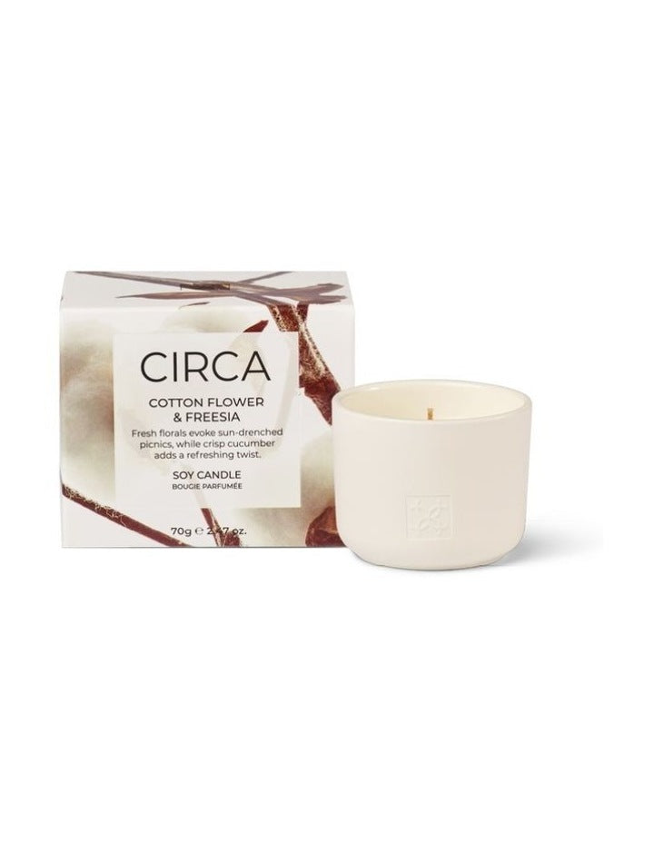 Cotton Flower And Freesia Soy Candle