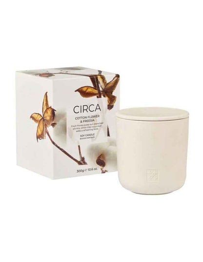 Cotton Flower and Freesia Soy Candle 300g