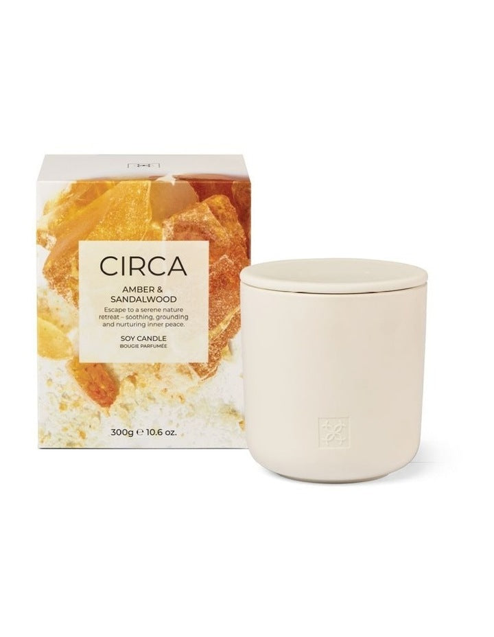 Amber & Sandalwood Soy Candle 300g