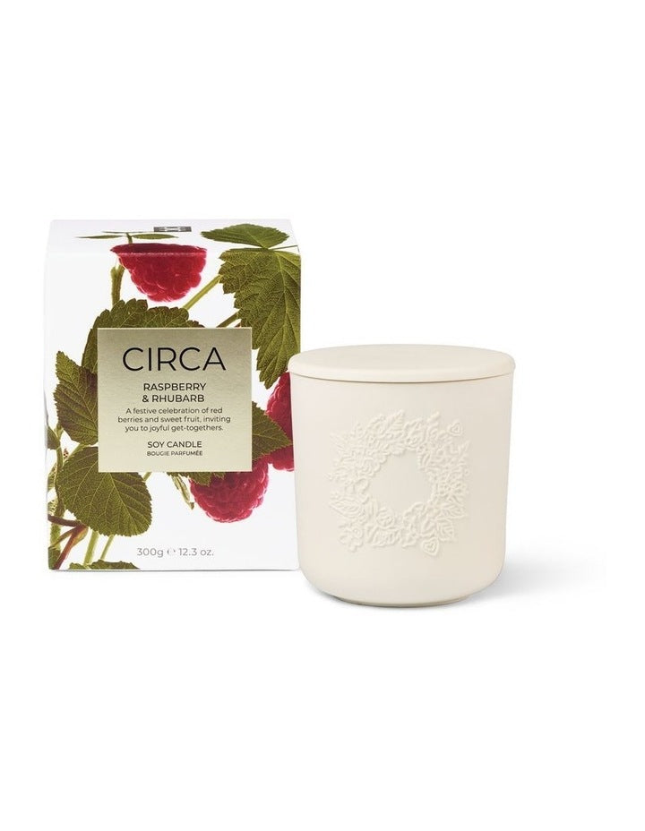 Raspberry And Rhubarb Soy Candle 300g